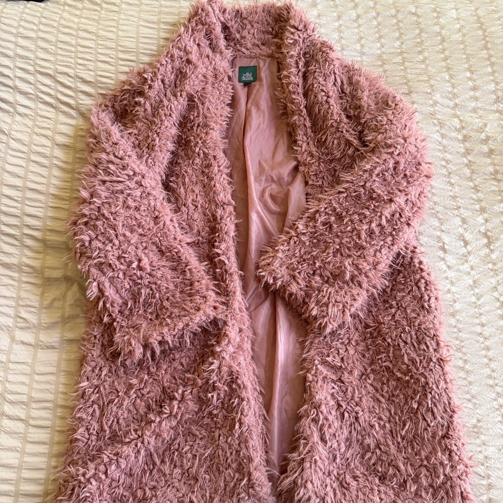 Wild Fable Blush Furry Coat
